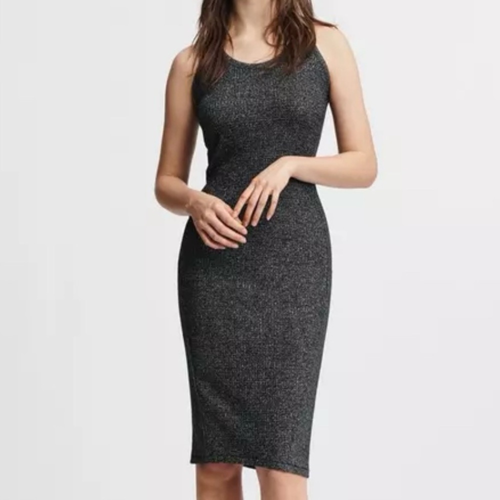 Rag & Bone | Clara Torqued Dress, Black Heather